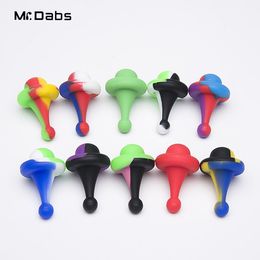 Universal Solid Coloured Silicone Ufo Carb Cap Dome Smoking Accessories for Glass Water Pipes Dab Oil Rigs Quartz Banger Nails