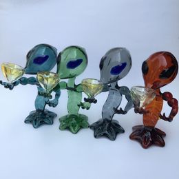 Alien Pipe Green G Smoking Pipes Colourful Hookah Shisha Exquisite Colour High Quality Decorate Unique Design Easy To Clean Hot Sale