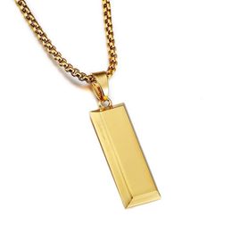 Hip hop style 18K Gold Plated gold chain for men high street wear square pendants men creative street dancing men necklaces free shipping