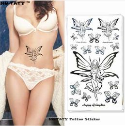 Nu-TATY Butterfly Elf Fairy Temporary Tattoo Body Art Arm Flash Tattoo Stickers 17*10cm Waterproof Fake Painless Tattoo