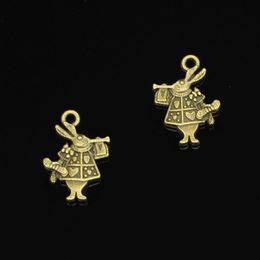 120pcs Zinc Alloy Charms Antique Bronze Plated rabbit Charms for Jewellery Making DIY Handmade Pendants 20*13mm