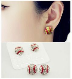 package of 2 pairs Softball Earrings Girls Jewellery - Softball Stud Earrings -Perfect Player, Softball Team and Coaches Gif