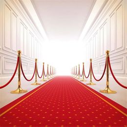 Red Carpet Wedding Backdrop Photography Bright Front Door Indoor Photographic Background Picture Shooting Props Booth Wallpaper Vinyl Cloth