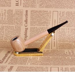 New solid wood circular bottom Philtre Mini Mini pipe male hammer straight smoking set