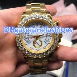 High quality good men's watches 18K gold stainless steel watches sports waterproof machinery watches free shipping