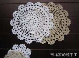 Fast fashion handmade lace mat cutout tray placemat zakka fashion 10 pic/lot heat pad 15cm meters for home decoration
