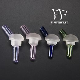 Universal Coloured Glass Sucker Carb Cap Smoke Colourful Caps Dabble 2 IN 1 For Quartz Bangers Thermal banger Nails