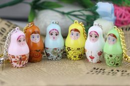 matryoshka doll keychain piggy bank russian doll key chain key holder quality chaveiro llaveros mujer bag charm