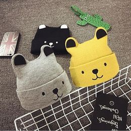 2018 Kids Crochet Hats Newborn Baby Hat Knitting Warm Caps Earflap Spring Autumn Winter Warmer Lovely Baby Beanies