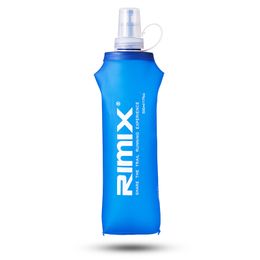 RIMIX 250ml 500ml Foldable TPU Water Bottle Soft Drinking Kettle Outdoor Sports Running Soft hydration Flask