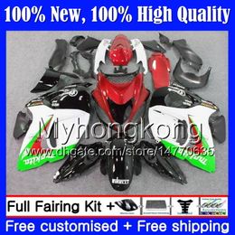 SUZUKI Hayabusa GSXR1300 için gövde 08 09 10 11 Yeşil siyah 19MY38 GSX R1300 12 13 14 15 GSXR 1300 2012 2013 2014 2015 Fairing Karoser