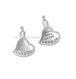 Custom-made stainless steel personality water drop heart-shaped urn necklace perfume bottle funeral cremation ashes Jewellery pendant