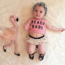 Fashion Kids Baby Girl Clothes Cotton Sleeveless Crop Top T-shirt +Tassel Triangle Shorts 2PCS Baby Outfits Infant Clothes Girls Clothing