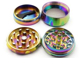 dhl free herb grinders with drum shape rainbow grinder Sharpstone Herb Grinders 63mm 4 Layers Metal Grinder For Bongs