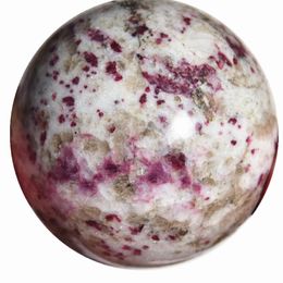 Dingsheng праздник подарок 50-55 мм высокого качества натуральный рок красный турмалин мяч целебный энергия волшебный кристалл кварцевая каменная сфера