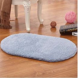 40x60cm Bathroom Carpets Absorbent Soft Memory Foam Doormat Floor Rugs Oval Non slip Bath Mats Plain Rug tapete banheiro