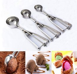 Stainless steel ice cream scoops diameter 4/5/6cm fruit spoon cookies spoon ball maker cooking tool SN2206