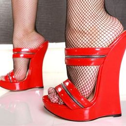 18CM Heel Height Sexy Open Toe Wedgd Heel Platform Party Shoes heels US size 5.5-14.5 No.MT1803