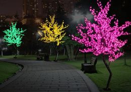 LED Cherry Blossom Tree Light Garden Decorations Luminaria 1.5M 1.8M LED Lamp Landscape Outdoor Lighting for Christmas Wedding Deco LLFA