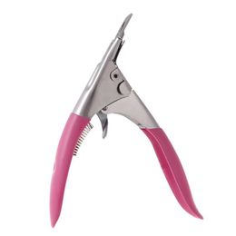 Nail Art Clipper Cutter For False Nail Edge Manicure Acrylic UV Gel False Tips Clipper Cutter Pink Manicure Cutter Clipper Tool