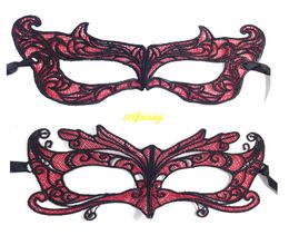 100pcs/lot Red Hard Lace Mask Party Ball mask Halloween Carnaval Masquerade sexy Lady masks
