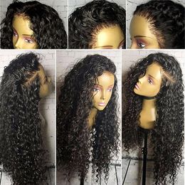 Pre Plucked 360 Lace Frontal Wigs 12"-22" Water Wave Brazilian Lace-Front Human Hair Wig With Baby Hairs