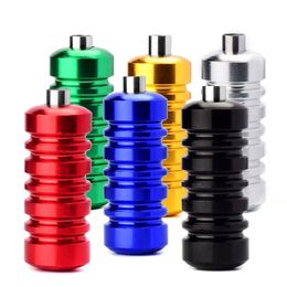 Professional Aluminium Alloy Cartridge Tattoo Grip For Needle Supply Ribbed Tattoo Grip Aluminum Alloy Gun Tubes Tips Tools Kit For Body Art