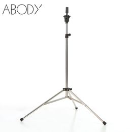 Adjustable Hairdressing Tripod Stand Training Mannequin Head Holder Stainless Steel Manikin Tripod Stand Wig Stands Mould Clamp