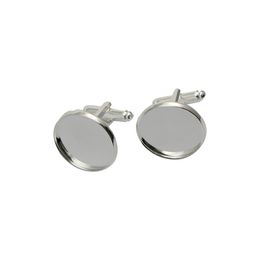 Beadsnice Brass Silver Plated Cufflink Blanks Fit 20mm Bezel Sold by Lot (20pcs)