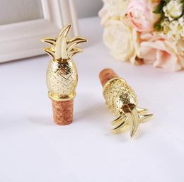 Creative Gold Pineapple Wine Bottle Stopper Wedding Favour Souvenir Party Supplies For Guest SN745