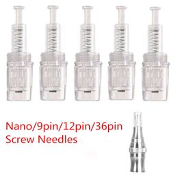 9/12/36 pins/Nano Needle Cartridge Screw Port Needle Cartridges For Auto Microneedle Stamp Derma Pen