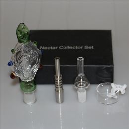 Hookah Nectar Bong Pendant Completed Kit with Titanium nail 14mm oil rig Recycler Glass bongs