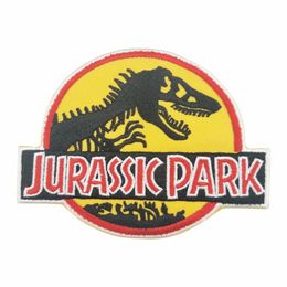 Jurassic Park Dinosaur Embroidery Iron On Patches For Clothing Jacker Shirt Chest Patch Fashion Custom DIY Applique