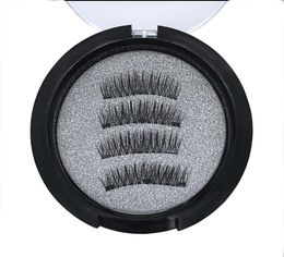 Brand New Natural Long 3 Magnetic Lashes by Hand made high-grade Synthetic Fiber Hair False Eyelashes DHL Free