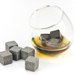 Kitchen Gadgets stone cube Shape Stainless Steel Whiskey Ice Cubes Cooler Stone Wine Beer Cooling Tray Mould Ice Mould fast shipping