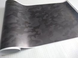 Arictic Black Grey Camo Vinyl Wrap sticker Camouflage Car Wrap covering foil with air bubble size 1 52 x10m 20m 30m Roll2684