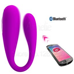 Bluetooth Wireless App Remote Control Dildo G Spot Vibrator Clitoris Stimulator Double Vibrators Anal Sex Toys for Women Couples D18110905