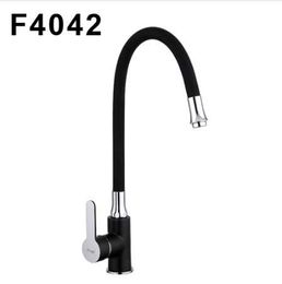 Frap Business Style Black White Red Silica Gel Nose Any Direction Kitchen Faucet Cold and Hot Water Mixer F4042 F4041 F4043