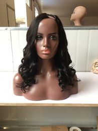 u part wig 1 1b 2 4 natural color brazilian virgin hair left right middle parts for black women with baby hair