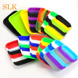 Colorful silicone rolling tray 200*130*22 mm and 277*175*17 mm cigarette rolling case tobacco storage tray smoking accessory