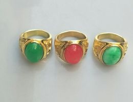Men and women ring inlaid Malay jade ring