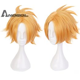 Anogol Kaminari Denki Wig My Hero Academia Cosplay Wigs Orange Synthetic Hair