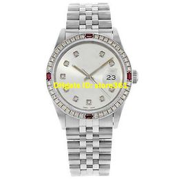 Christmas gift Luxury mens watches wristwatch 16014 Custom Diamond bezel Dial Steel Automatic Men's Watch