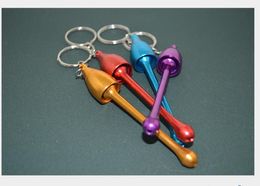 Convenient Small Pipe Mini Aluminum Cigarette Holder Key Ring Pendant Pipe