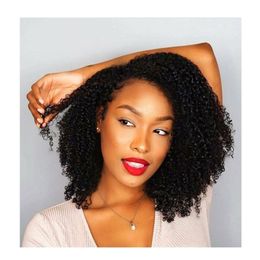 new fashion women short bob kinky curly wig brazilian Hair African Ameri Simulation human hair kinky curly wig for lady in stock