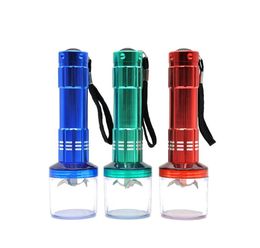 Aluminium alloy electric metal smoke grinder, manual flashlight, cigarette cutter, smoking accessories