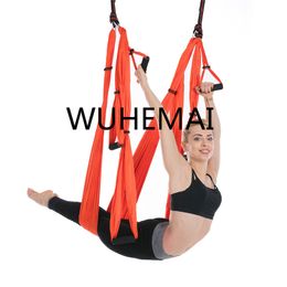 WUHEMAI Anti-gravity Yoga Hammock Swing Parachute Fabric Inversion Therapy High Strength Decompression Hammock Yoga Gym Hanging