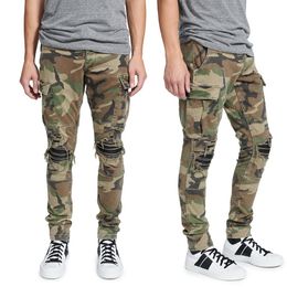 Cargo Camouflage Jeans Herren Große Größe 40 Guy Destroyed Wash Vintage Denim Hose Herren