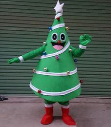 2018 Hot sale Christmas Tree Mascot Costume Fancy Party Dress Outfit Adult Size