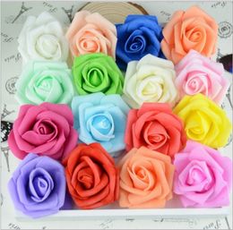 1000pcs Mini PE Foam Rose Flower Head Artificial Rose Flowers Handmade DIY Wedding Home Decoration Festive Party Supplies Free Shipping